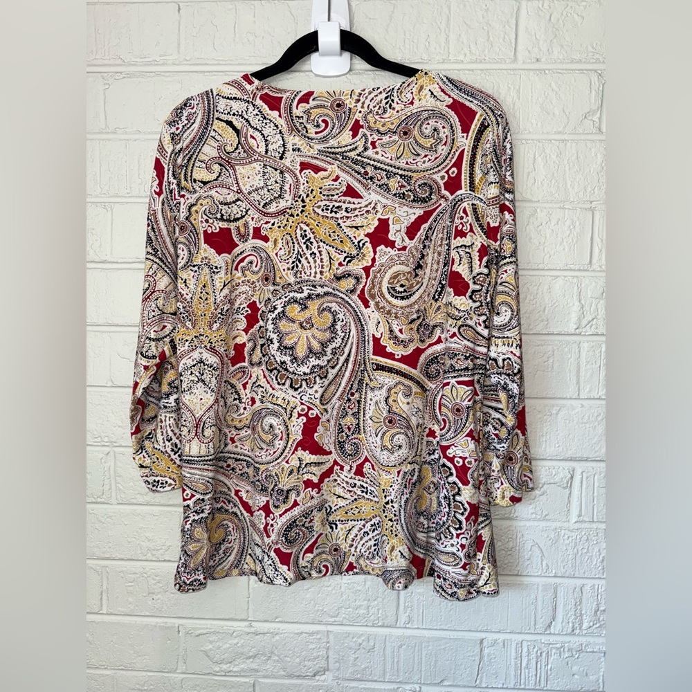 JM Collection women’s Sz L Blouse Shirt Top Mature ✨ - Picture 8 of 9